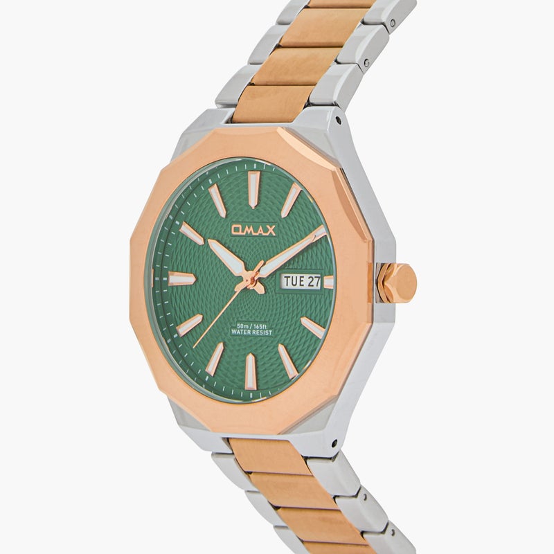 Omax Men's Green Dial Analog Watch - Image 4